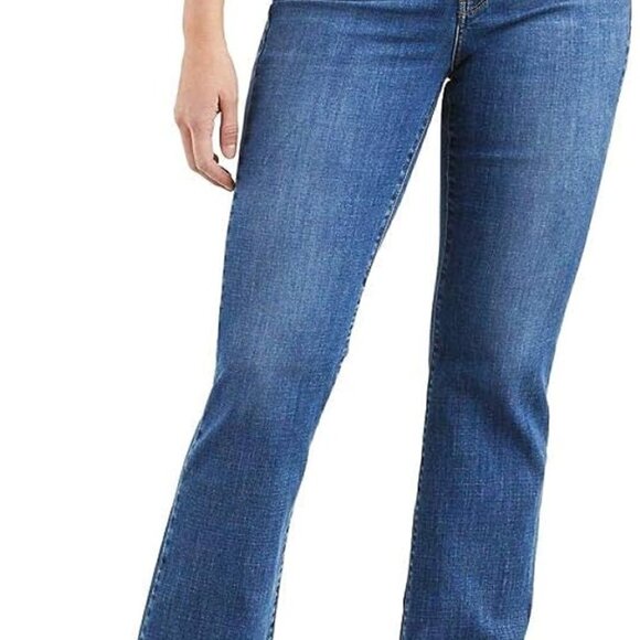 LEVI'S 515 Dark Wash Mid Rise Denim Bootcut Jeans Womens Size 8 - Picture 1 of 16